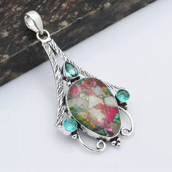 OYSTER TURQUOISE PENDANT - Picture 3 of 3